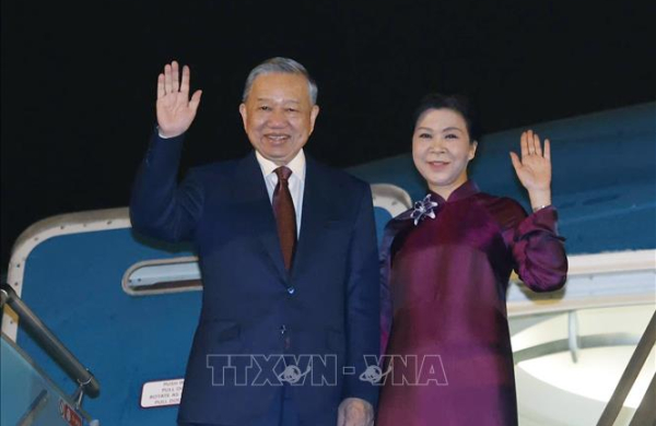 Tổng Bí thư, Chủ tịch nước Tô Lâm và Phu nhân lên đường thăm cấp Nhà nước đến Trung Quốc