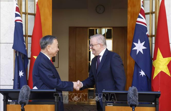 Tổng Bí thư, Chủ tịch nước Tô Lâm và Thủ tướng Australia gặp gỡ báo chí