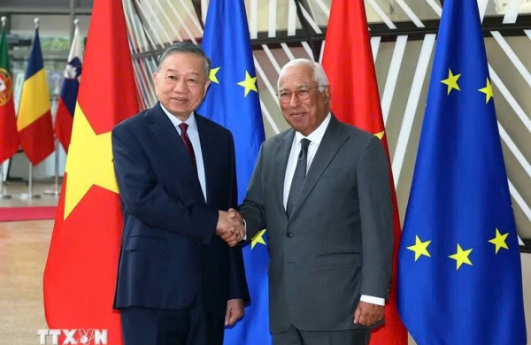 Tổng Bí thư, Chủ tịch nước Tô Lâm hội đàm với Chủ tịch Hội đồng châu Âu António Costa