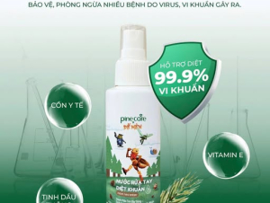 Nước rửa tay diệt khuẩn 99,9% từ tinh dầu thiên nhiên của PineCare