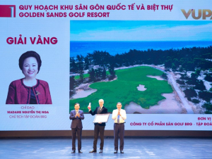 Tác phẩm Quy hoạch tổ hợp sân gôn Golden Sands Golf Resort đạt giải Vàng trong Giải thưởng Quy hoạch đô thị Quốc gia lần thứ IV