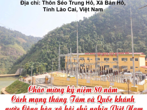 Công ty TNHH Đầu tư Điện lực Việt -Trung: Gửi lời chúc mừng Cách mạng Tháng Tám và Quốc khánh 2-9