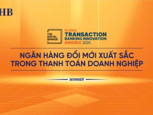 SHB được The Digital Banker vinh danh Đổi mới xuất sắc trong thanh toán doanh nghiệp