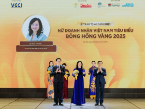Tổng Giám đốc SHB Ngô Thu Hà được vinh danh “Nữ doanh nhân Việt Nam tiêu biểu – Bông hồng vàng” năm 2025