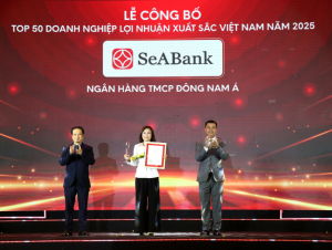 SeABank lần thứ 6 được vinh danh trong top 50 doanh nghiệp có lợi nhuận xuất sắc nhất Việt Nam năm 2025