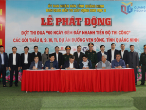 Quảng Ninh: Phát động thi đua, đẩy nhanh tiến độ dự án Đường ven sông