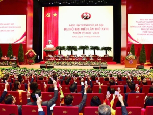 Nghị quyết đại hội đại biểu đảng bộ thành phố Hà Nội lần thứ XVIII, nhiệm kỳ 2025- 2030