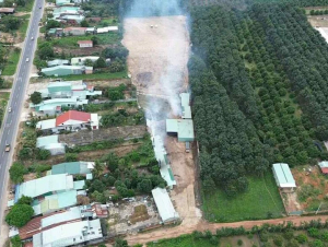 Quảng Ngãi: Đình chỉ cơ sở sấy cà phê gây ô nhiễm môi trường tại Đăk Tô