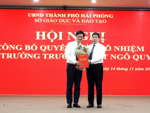 Nhà giáo Tạ Xuân Hòa giữ chức Hiệu trưởng Trường THPT Ngô Quyền