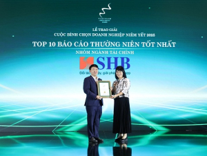 Lần thứ 5, SHB được vinh danh trong TOP 10 doanh nghiệp có Báo cáo thường niên tốt nhất