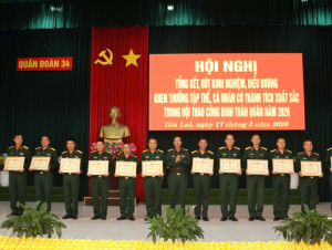 Quân đoàn 34 khen thưởng 6 tập thể, 19 cá nhân có thành tích xuất sắc