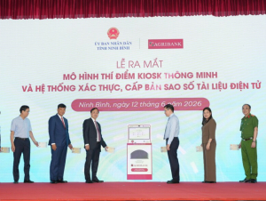 Agribank đồng hành cùng tỉnh Ninh Bình triển khai mô hình Kiosk thông minh: “Cú hích” chuyển đổi số hành chính công