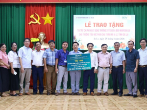 BIDV Nam Gia Lai tài trợ giếng nước sạch cho học sinh vùng khó