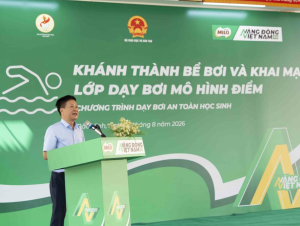 Nestlé Việt Nam đồng hành cùng Bộ Giáo dục và Đào tạo trao tặng bể bơi và lớp dạy bơi mô hình điểm cho học sinh tại tỉnh Bắc Ninh