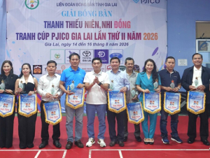 Cúp PJICO Gia Lai 2026: Sân chơi ươm mầm tài năng bóng bàn trẻ
