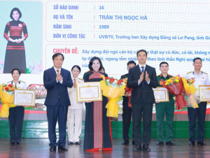 Nữ cán bộ xã ở Gia Lai giành giải Nhất Hội thi Báo cáo viên giỏi toàn quốc