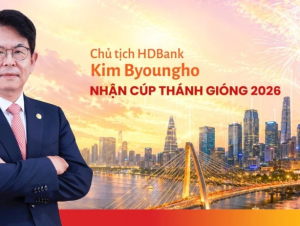 Chủ tịch HDBank Kim Byoungho nhận cúp Thánh Gióng 2026, ghi dấu trong Top 10 Doanh nhân Việt Nam tiêu biểu