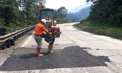 Sớm khắc phục hư hỏng tại đèo Lò Xo nối tỉnh Quảng Nam với Kon Tum