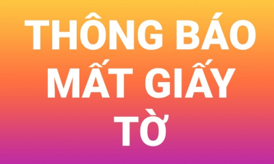 Thông báo mất giấy tờ 