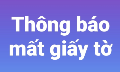 Thông báo mất giấy tờ 