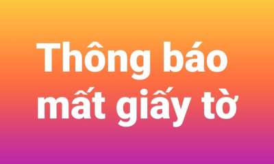 Thông báo mất giấy tờ 