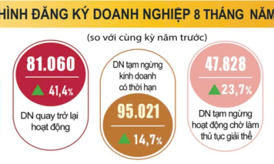 Số doanh nghiệp thành lập mới và quay lại thị trường tăng mạnh