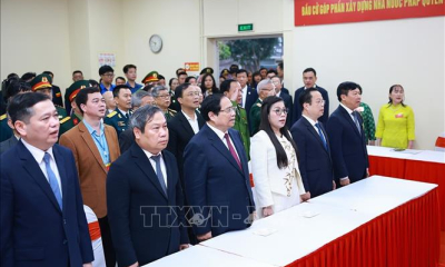 Thủ tướng Phạm Minh Chính bỏ phiếu bầu cử tại phường Tây Hồ, Hà Nội