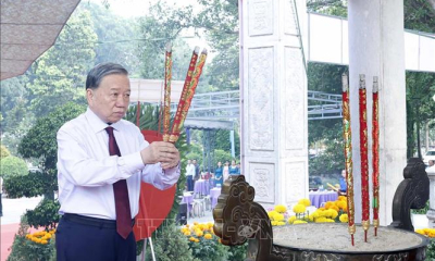 Tổng Bí thư, Chủ tịch nước Tô Lâm dâng hương tưởng niệm các Anh hùng liệt sĩ tại Tây Ninh