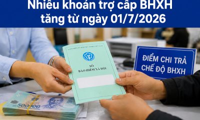 Những khoản trợ cấp BHXH tăng từ ngày 1/7/2026 mà người hưởng lưu ý