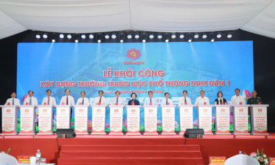 Khởi công Trường THPT Nam Đàn 1, Phó Thủ tướng Phạm Thị Thanh Trà kỳ vọng môi trường giáo dục chất lượng cao, nhân văn