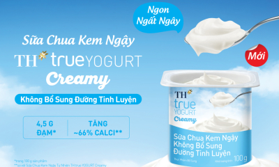 TH ra mắt sữa chua kem ngậy không bổ sung đường tinh luyện TH true YOGURT Creamy