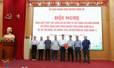 Quảng Ninh: Trao giấy phép xây dựng Dự án Cụm công nghiệp phía Đông Đầm Hà B