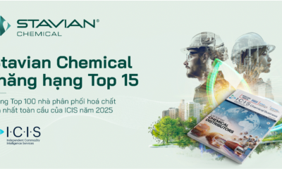 Stavian Hóa chất đứng thứ 15 trong 100 nhà phân phối hóa chất lớn nhất toàn cầu theo ICIS 2025