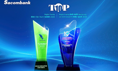 Sacombank đạt 2 giải thưởng VIE 10 và ESG 10 – khẳng định mục tiêu kinh doanh hiệu quả và phát triển bền vững