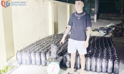 Quảng Ninh: Bắt giữ đối tượng vận chuyển trái phép hàng trăm bình khí cười