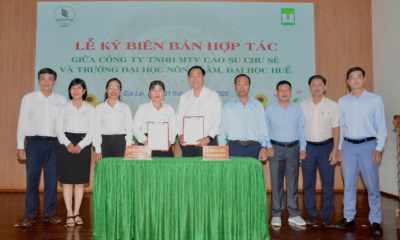 Cao su Chư Sê và Đại học Nông lâm Huế ký kết hợp tác phát triển nông nghiệp công nghệ cao