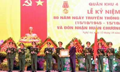 Quân khu 4 đón nhận Huân chương Hồ Chí Minh lần thứ 3