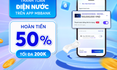 Hoàn tiền 50% khi thanh toán hoá đơn điện nước trên App MBBank