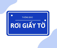Thông báo rơi giấy tờ xe máy điện