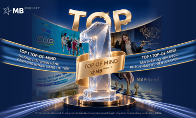 MB đạt Top 1 thương hiệu Ngân hàng và sản phẩm vay cấp vốn dành cho khách hàng ưu tiên 