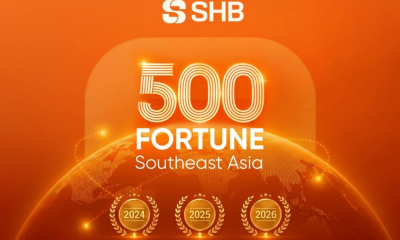 SHB được vinh danh trong Top 10 ngân hàng thương mại Việt Nam uy tín năm 2026 và Top 200 doanh nghiệp lớn nhất Đông Nam Á của Fortune