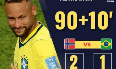 Brazil 1-2 Na Uy: Neymar ghi bàn, khóc và ra về 