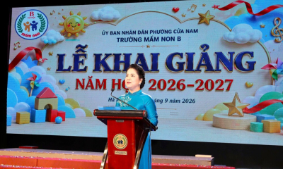Trường Mầm non B, phường Cửa Nam, Hà Nội khai giảng năm học mới