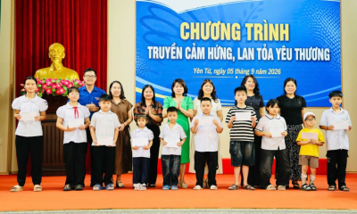 Trao yêu thương, tiếp bước đến trường cho học sinh có hoàn cảnh khó khăn tại Yên Từ