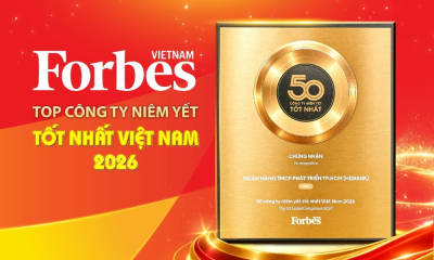 HDBank tiếp tục vào Top 50 Forbes Việt Nam trong bước chuyển lớn của thị trường vốn