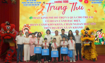 Mang Tết Trung thu ấm áp đến với trẻ em khó khăn xã An Khánh