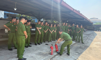 Phân trại tạm giam Nghĩa Đô nâng cao năng lực phòng cháy, chữa cháy và cứu nạn, cứu hộ 