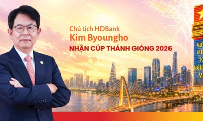 Chủ tịch HDBank Kim Byoungho nhận cúp Thánh Gióng 2026, ghi dấu trong Top 10 Doanh nhân Việt Nam tiêu biểu