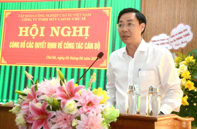 Ông Lê Trung Kiên giữ chức Tổng Giám đốc Công ty Cao su Chư Sê