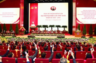Nghị quyết đại hội đại biểu đảng bộ thành phố Hà Nội lần thứ XVIII, nhiệm kỳ 2025- 2030
